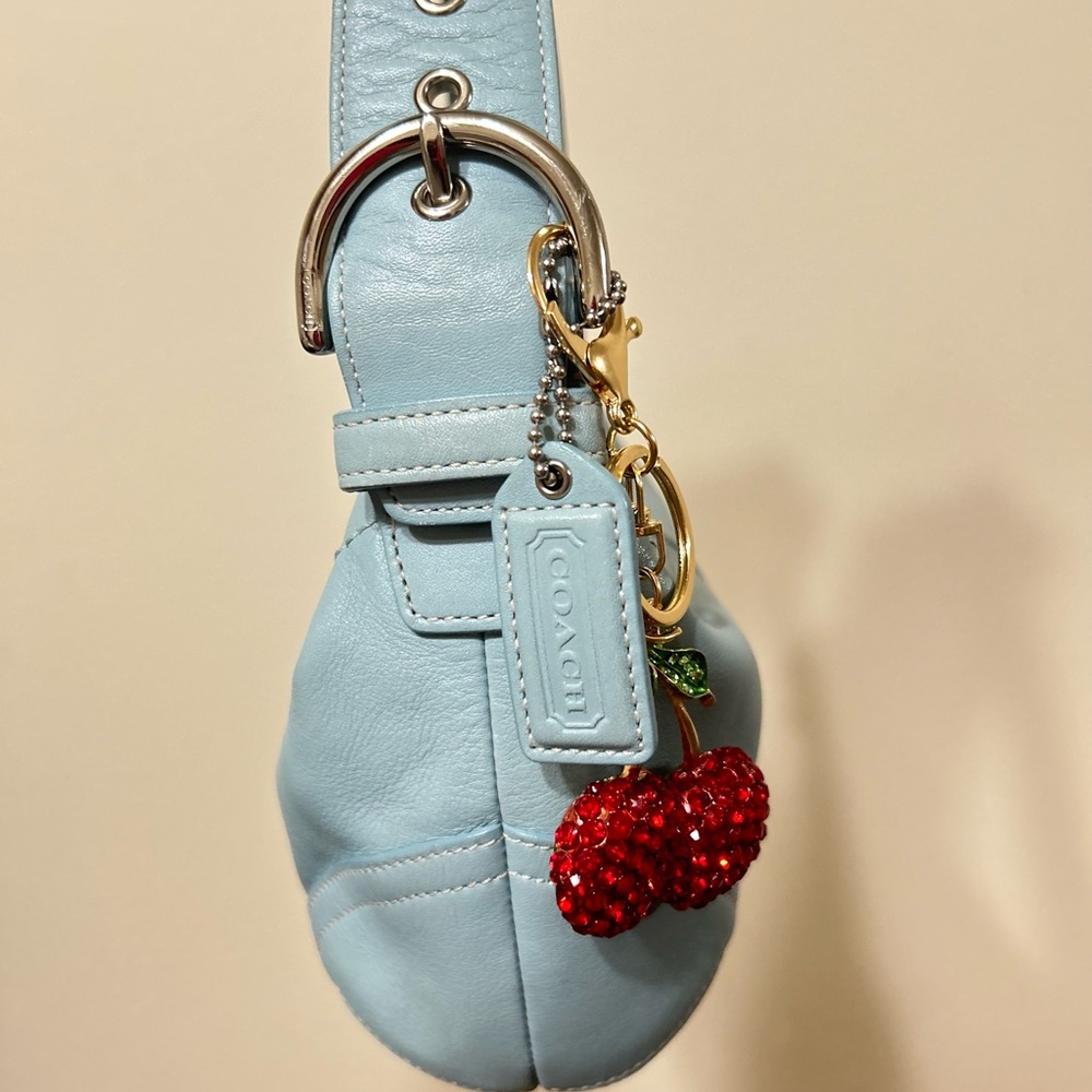 Vintage Y2K Blue Coach Mini Soho Hobo Shoulder Bag - Picture 4 of 9